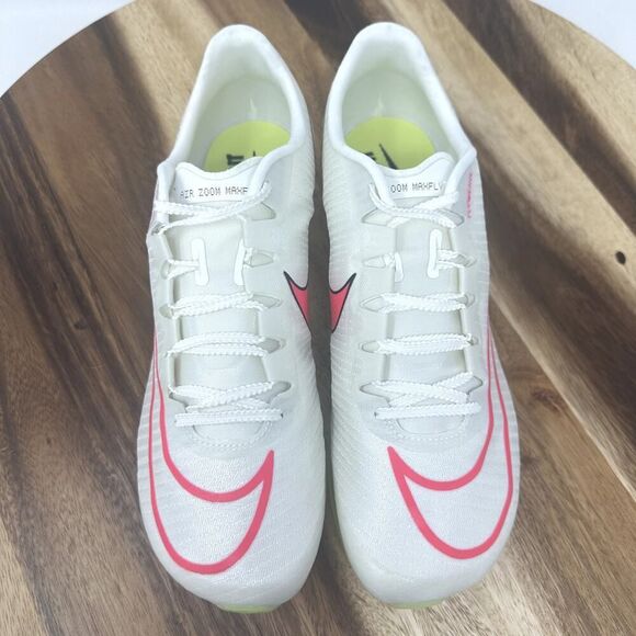 Nike Air Zoom Maxfly Men's Size 9.5 with Spikes Pink White Sail Track DH5359-100 - Picture 2 of 11